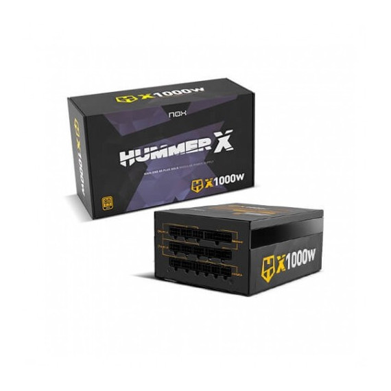 FUENTE ALIMENTACION NOX HUMMER 1000W MODULAR VENT.12X12 80+ GOLD