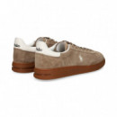 TALON BLANCO DEPORTIVO ANTE BEIGE