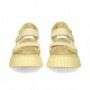 SANDALIA PLATAFORMA VELCROS BEIGE