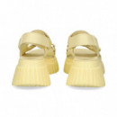 SANDALIA PLATAFORMA VELCROS BEIGE