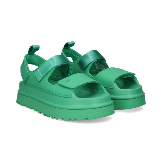 SANDALIA PLATAFORMA VELCROS VERDE