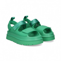 Sandalia Plataforma Velcros Verde  UGG