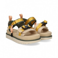 Sandalia con Trabas Serraje Beige  UGG