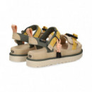 SANDALIA CON TRABAS SERRAJE BEIGE