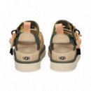 SANDALIA CON TRABAS SERRAJE BEIGE