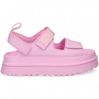 Sandalia Plataforma Velcros Rosa  UGG