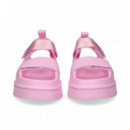 SANDALIA PLATAFORMA VELCROS ROSA