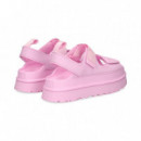 SANDALIA PLATAFORMA VELCROS ROSA