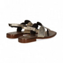 ESCLAVA CIRCULOS PLATINO+BRONCE