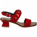 SANDALIA 2 TIRAS + APLIQUE ANTE BURDEOS