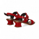 SANDALIA 2 TIRAS + APLIQUE ANTE BURDEOS