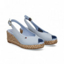 ABIERTO PUNTA Y TALON TEXTIL CIELO