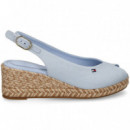 ABIERTO PUNTA Y TALON TEXTIL CIELO