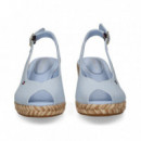 ABIERTO PUNTA Y TALON TEXTIL CIELO