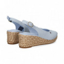 ABIERTO PUNTA Y TALON TEXTIL CIELO