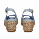 ABIERTO PUNTA Y TALON TEXTIL CIELO