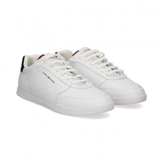 TALON AZUL DEPORTIVO PIEL BLANCO