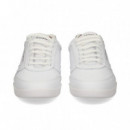 TALON AZUL DEPORTIVO PIEL BLANCO