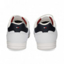 TALON AZUL DEPORTIVO PIEL BLANCO