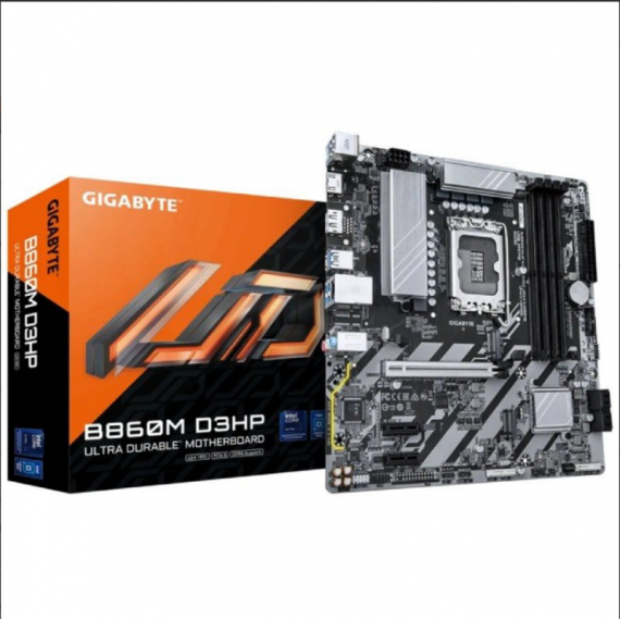 Placa Base Gigabyte B860M D3HP / LGA 1851 Ultra Core / VRM Híbrida / 4 x DDR5 / DisplayPort - HDMI