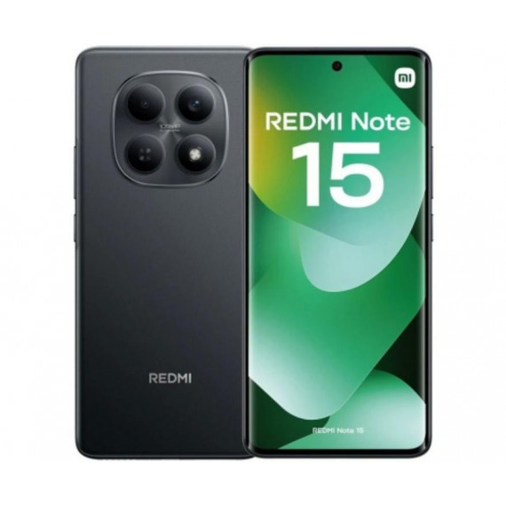 Smartphone Xiaomi Redmi Note 15 Negro 5G 256GB (Helio G100 Ultra, 6.77" AMOLED, 108MP)