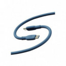 Cable Motorola Silicona USB-C a USB-C de 2 Metros Azul