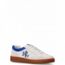 POLO RALPH LAUREN - hailey 6 sneakers low top lace - SNW WHT PALE GRY SPHR STAR - 802959240002/SNW WHT PALE GRY SPHR STAR