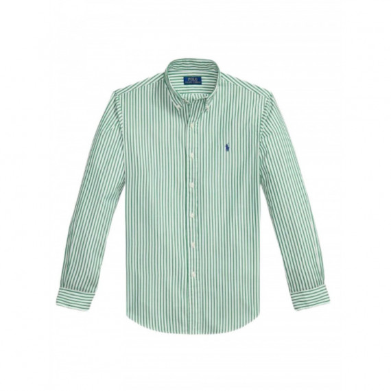 POLO RALPH LAUREN - WOVEN-SPORT SHIRT-SHIRT - 3249I WHITE ERIN GREEN - 710B15595003/3249I WHITE ERIN GREEN