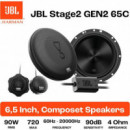 JBL STAGE2 65C Gen 2 Altavoces de 6.5" con Vías Separadas y hasta 720W