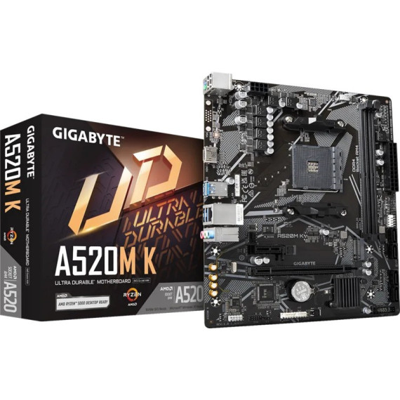 Placa Base GIGABYTE GA-A520M-K Amd AM4 HDMI + VGA