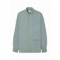 Camisas Camisa SILBON Pockets Lino Verde Medio