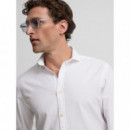 Camisas Camisa SILBON Sport Lino Blanco