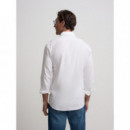 Camisas Camisa SILBON Sport Lino Blanco