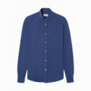 Camisas Camisa SILBON Sport Lino Azul Marino