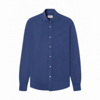 Camisas Camisa SILBON Sport Lino Azul Marino