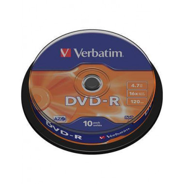 VERBATIM Lata 10 Pcs DVD-R 16x 4.7Gb