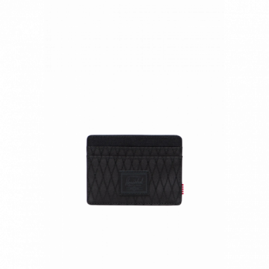 Carteras Tarjetero HERSCHEL Charlie Black Diamond Black