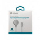 DEVIA Cargador Inalambrico Magnetico Para APPLE Watch Tipo C Kintone Series Blanco F02