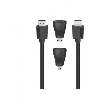 HAMA Cable 3 en 1 HDMI + Adaptador Micro Hdmi/mini HDMI 200705