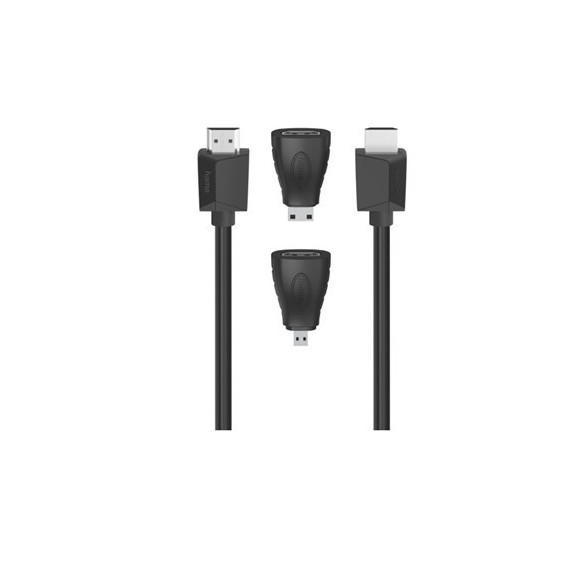 HAMA Cable 3 en 1 HDMI + Adaptador Micro Hdmi/mini HDMI 200705