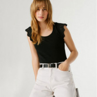 Pepe Jeans Camiseta sin mangas canelé PL5000146-999