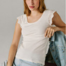 Pepe Jeans Camiseta sin mangas canelé PL5000146-800