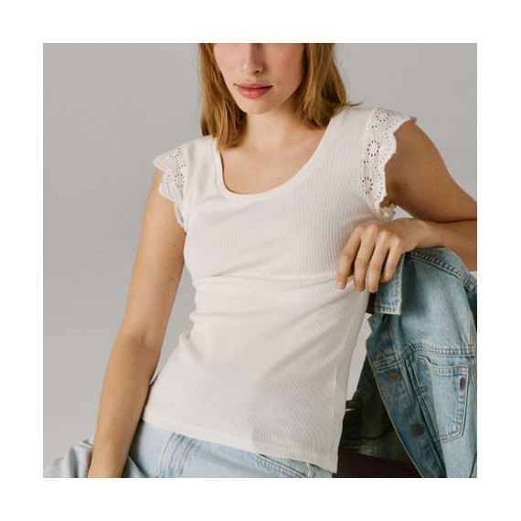 Pepe Jeans Camiseta sin mangas canelé PL5000146-800