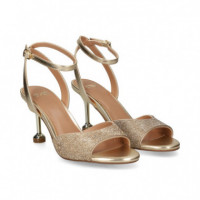 Sandalia Gilda Strass Gold+pink  EXE