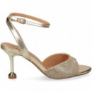 Sandalia Gilda Strass Gold+pink  EXE