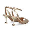 Sandalia Gilda Strass Gold+pink  EXE