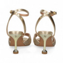 Sandalia Gilda Strass Gold+pink  EXE