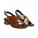 Sandalia Cruzada ante Cuero+bronce  PLUMERS
