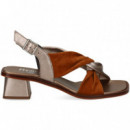 Sandalia Cruzada ante Cuero+bronce  PLUMERS