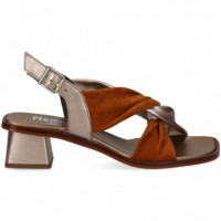 Sandalia Cruzada ante Cuero+bronce  PLUMERS